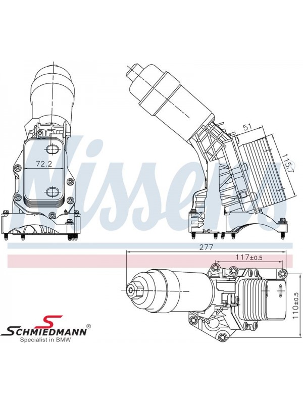MOTOR YAĞ FİLTRE SOĞUTUCU B42D/B46D/B48C-D/