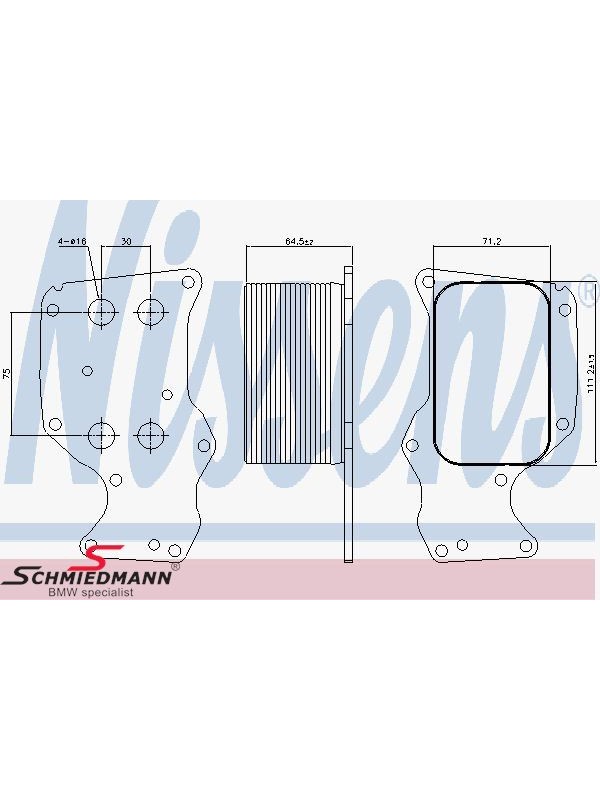 F20/F30/F32/G20/G26/G30/G11/X3 G01 MOTOR YAĞ SOĞUTUCU B37/B38/B48