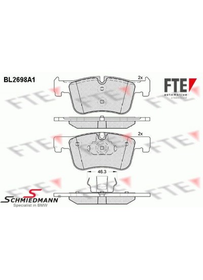 F20/F30/F32/F36 ÖN FREN BALATASI - 34118855002.7 F20/F30/F32/F36 ÖN FREN BALATASI - 34118855002.7